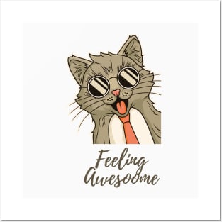 Awesome funny cat design Posters and Art